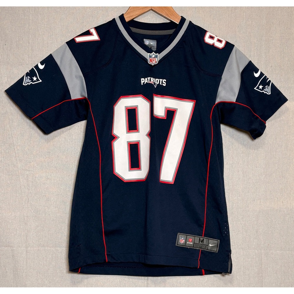 Nike New England Patriots Rob Gronkowski 87 Jersey Kids Youth Medium Navy Blue